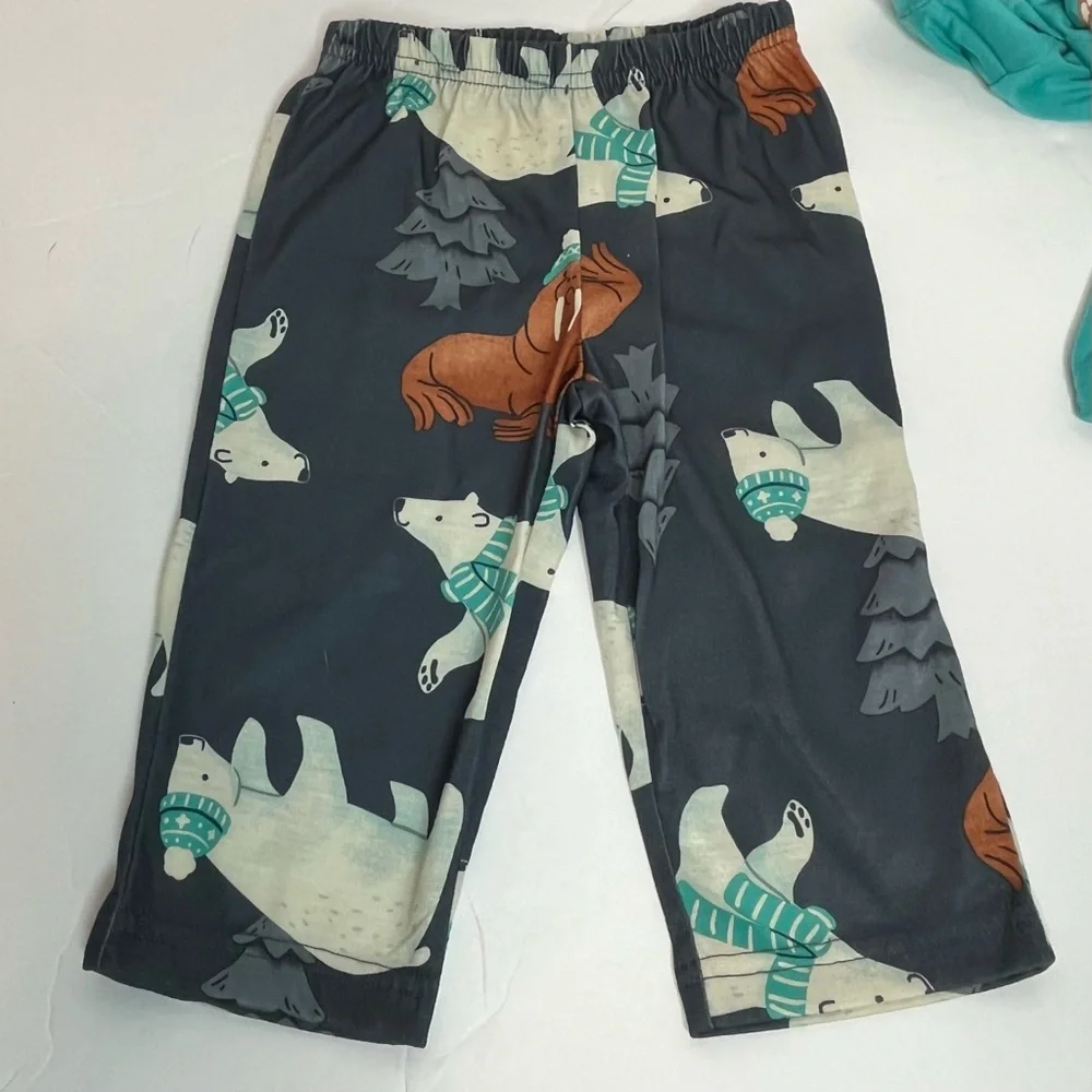 Carter's Blue Green Toddler Boys' 2pc Polar Bear Long Sleeve Pajama Set 12M NEW!